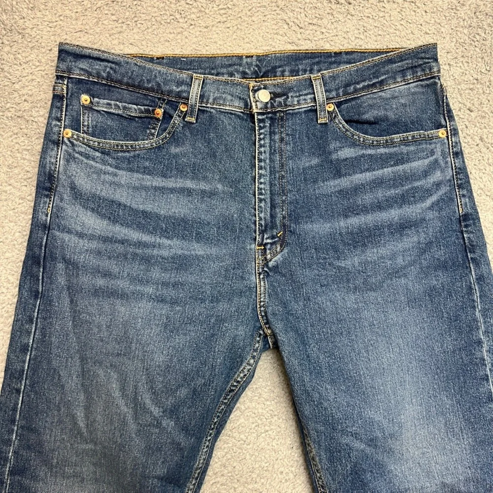 Levi's 505 Jeans Mens 38x30 Regular Fit Blue Excellent Straight Leg Denim Office